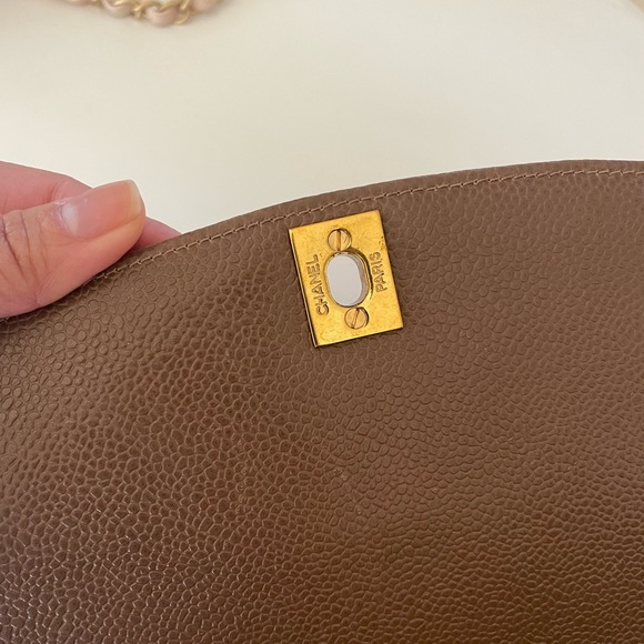SOLD Chanel Diana Bag Brown Caviar - Picture 15 of 17